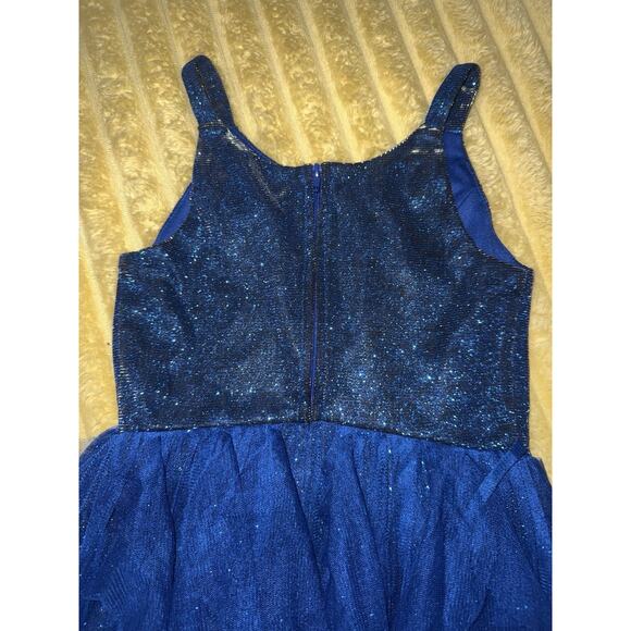 Girls Royal Blue Dress Maxi Long Share Over A Mini Dress XtraOrdinary Size 7 - Picture 8 of 12